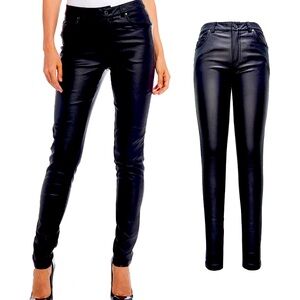 Stretch Leather Pants Leggings | Size Small
